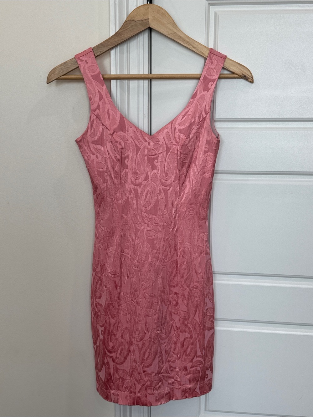 Nina K Women’s Formal Dress Party Wedding Etc Pink Jacquard Fully Lined, sz 6